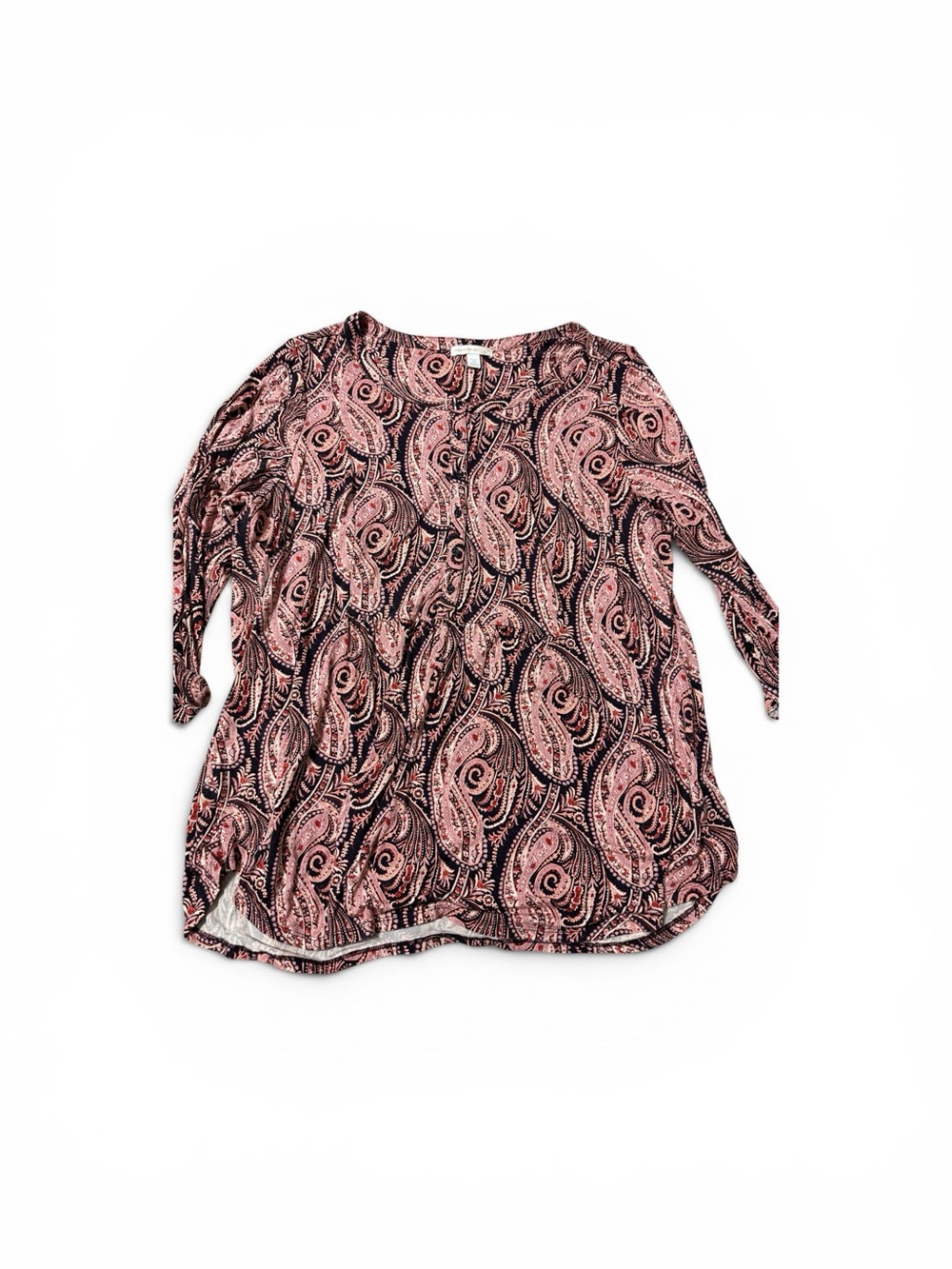 Westport 1962 Women's Pink Paisley Long Sleeve Top